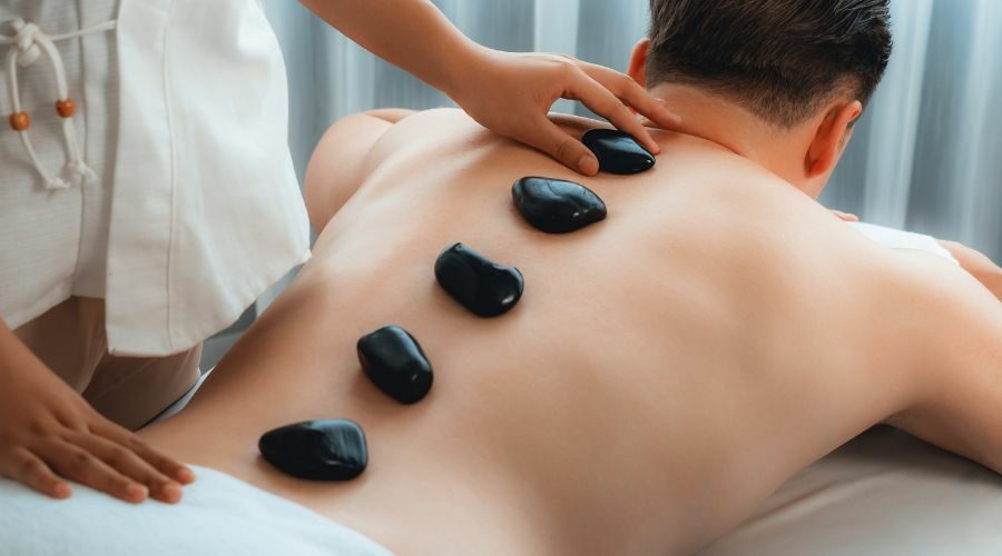 Therapeutic hot stone massage
